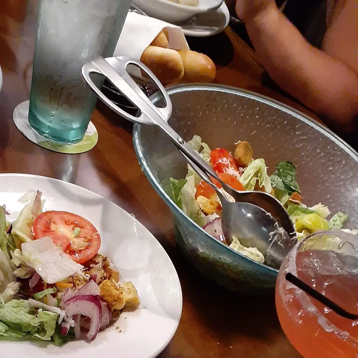 Soup Salad and Bread Sticks