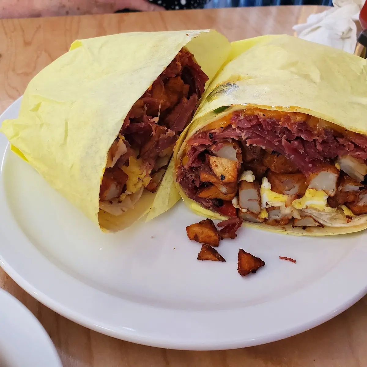 Corned Beef Breakfast Burrito