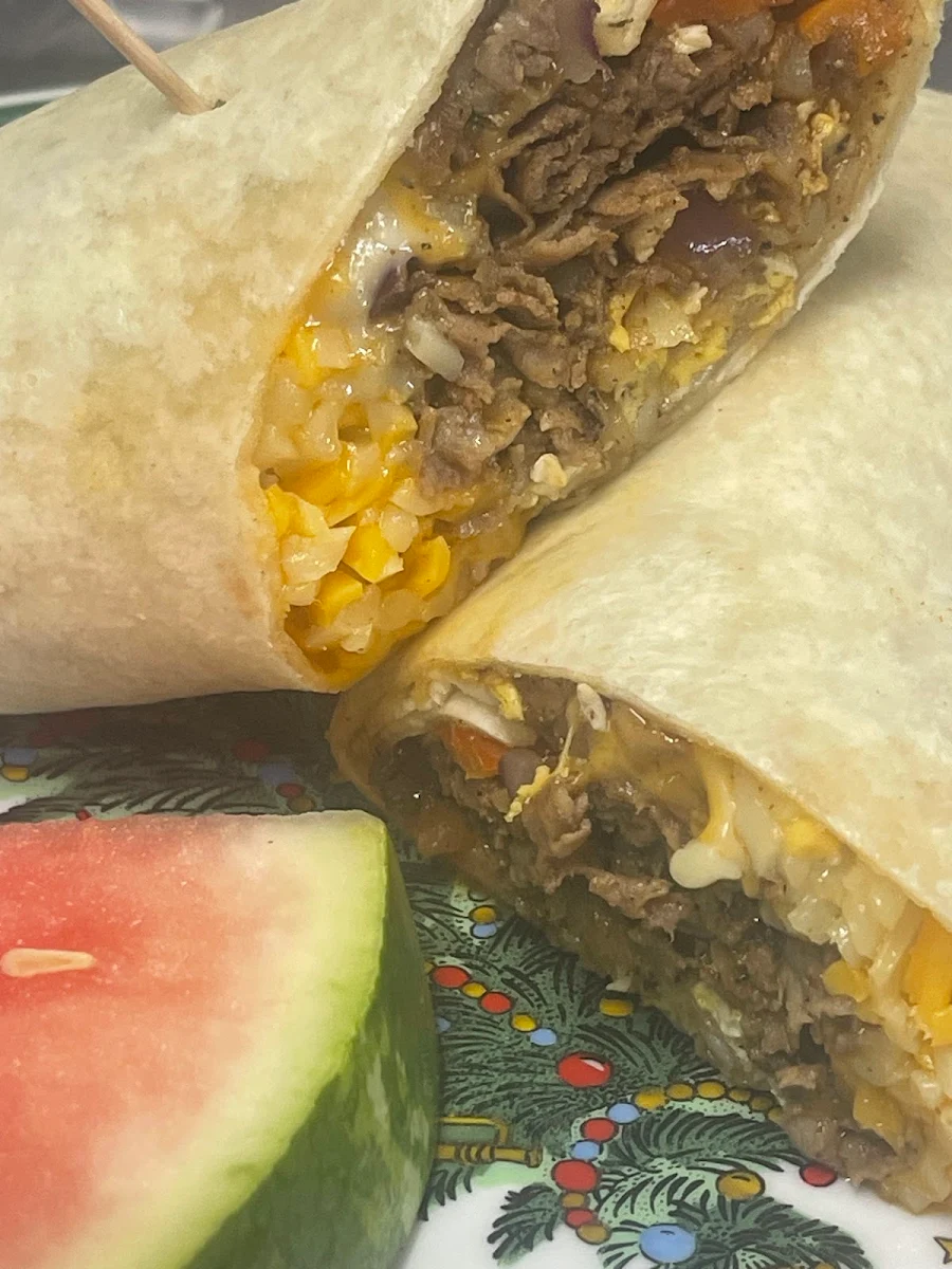 Steak Egg and Hash Wrap