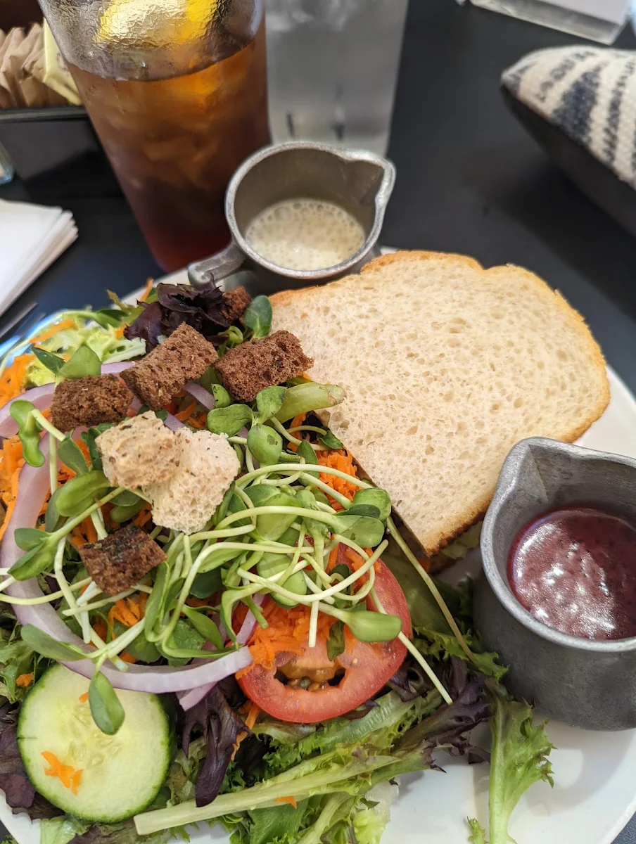 Chicken Salad Sandwich and Salad