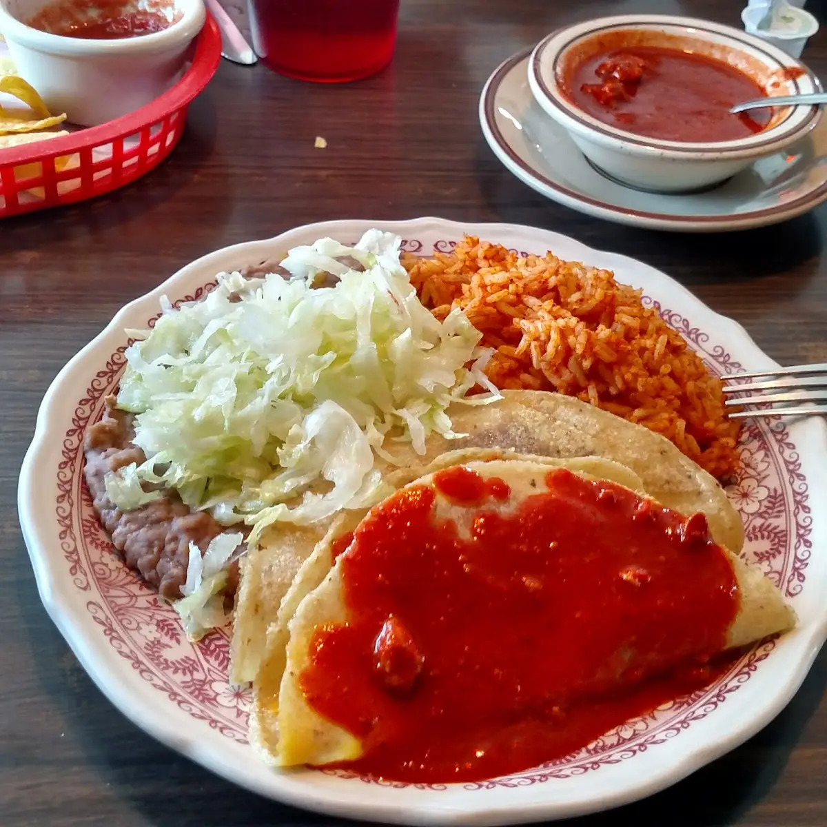 Chicken Soft Tacos with Red Chili