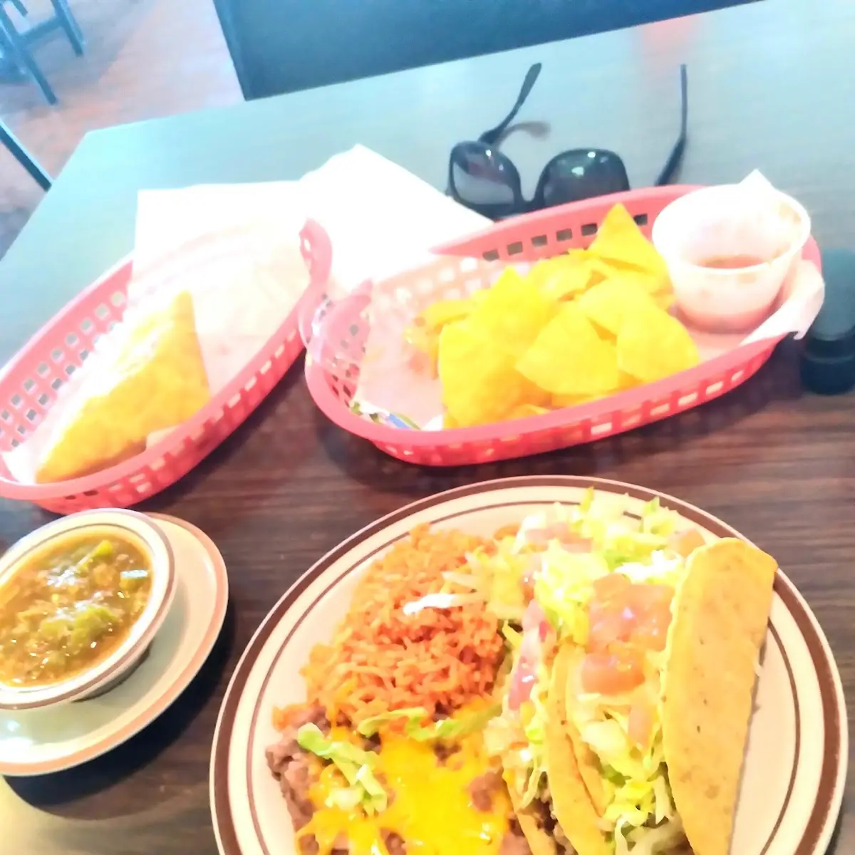 Green Chicken Taco Plate