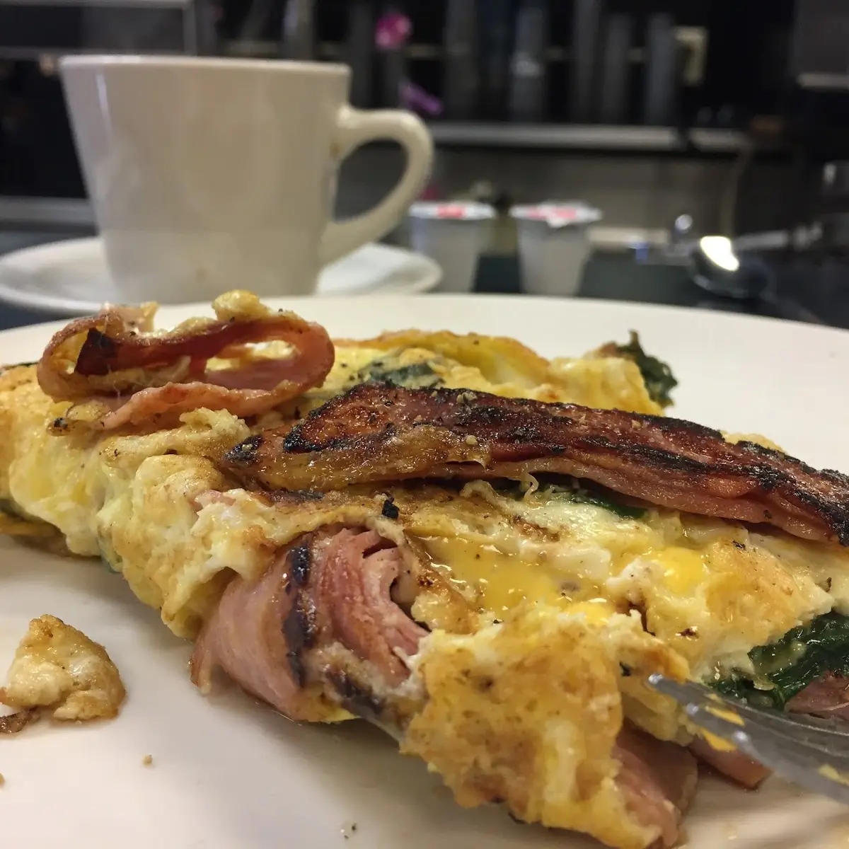 Spinish Omelette with Ham