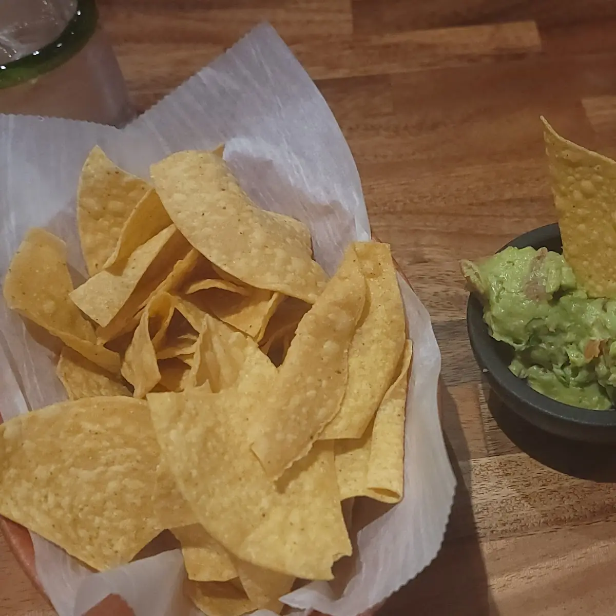 Guacamole Dip Salsa and Chips