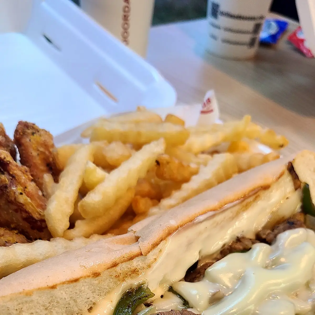 Philly Cheese Steak and Wings