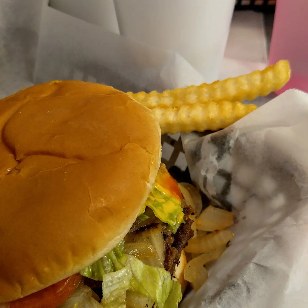 Double Cheeseburger with Grilled Onions