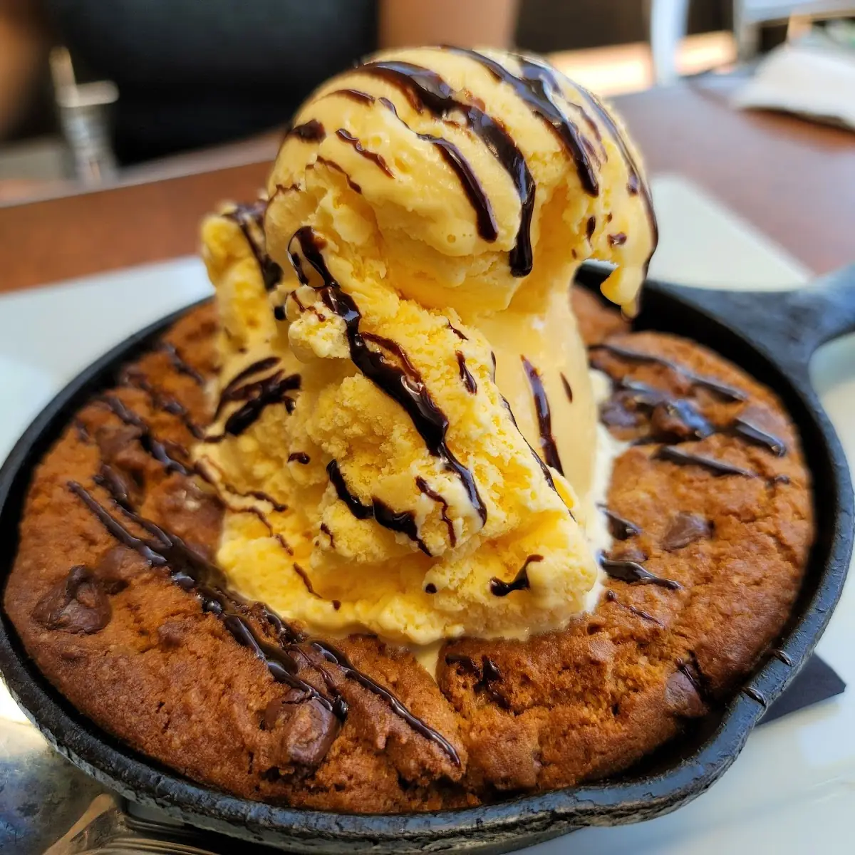 Chocolate Chip Cookie with Ice Cream