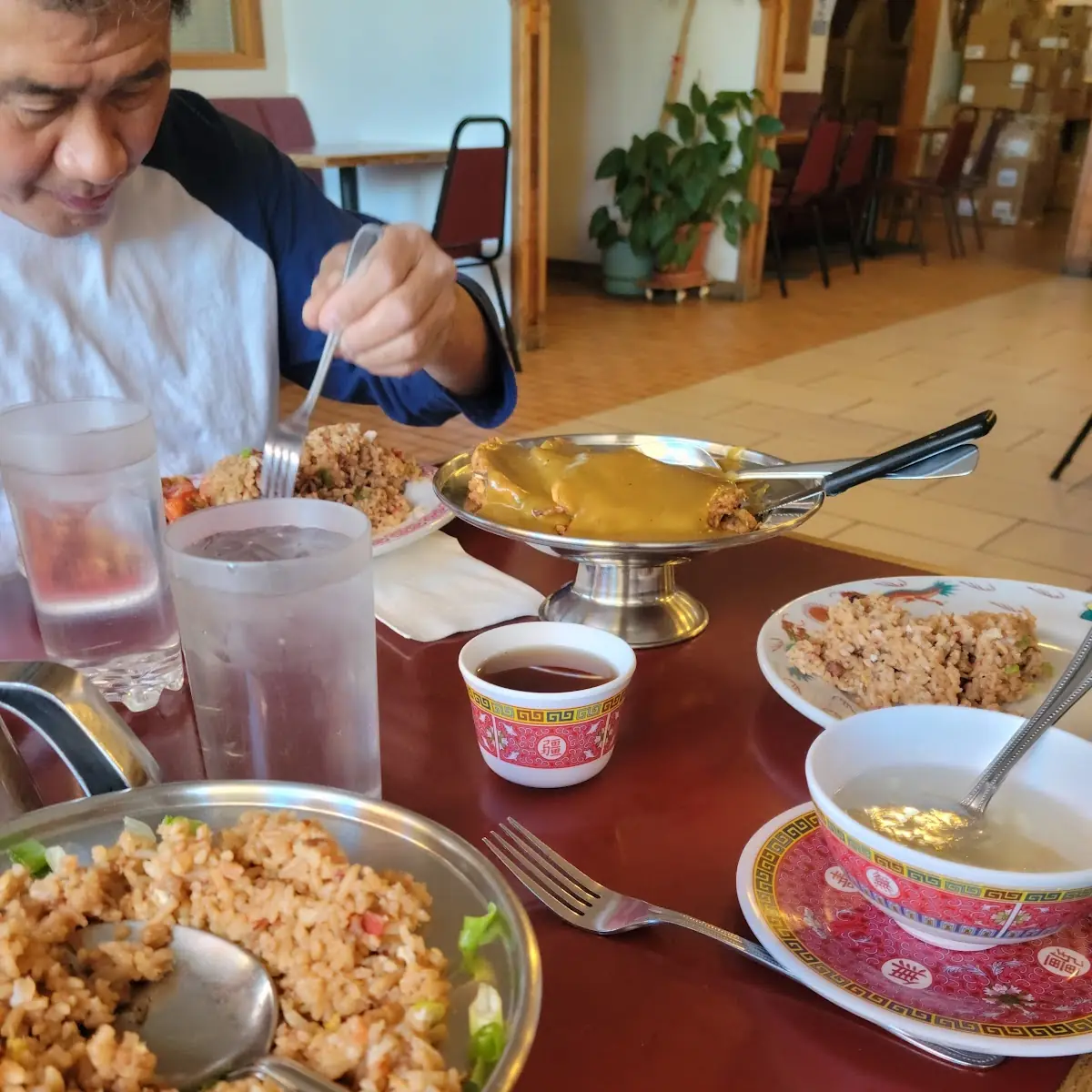 Fried Rice and Egg Drop Soup