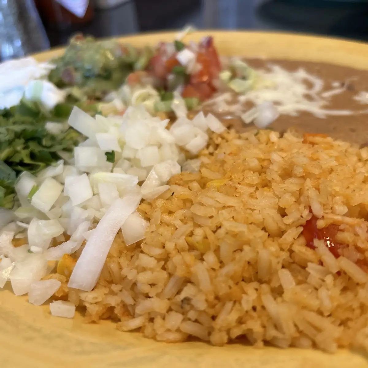 Side of Rice Beans and Salad
