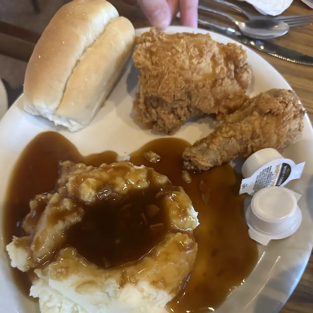 Broiled Chicken with Mashed Potatoes