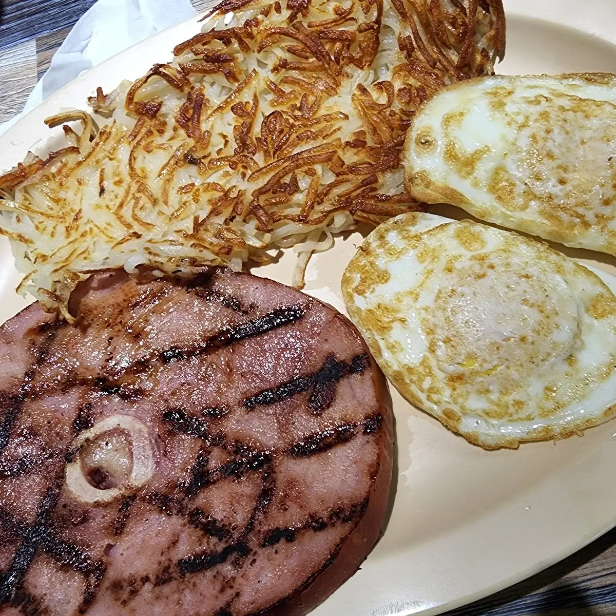 Ham Steak & Eggs