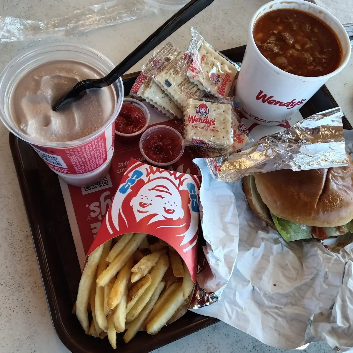 Double Cheeseburger Combo Chili & Chocolate Frosted