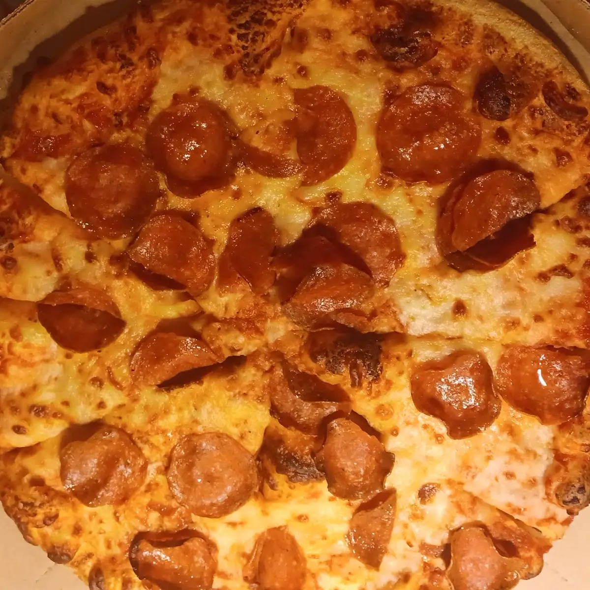 Med Pepperoni Pizza with Xtra Xtra Sauce