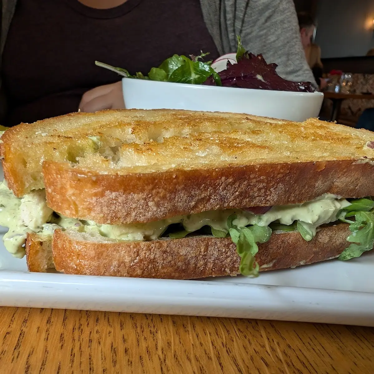 Chicken Salad Sandwich with Side Salad