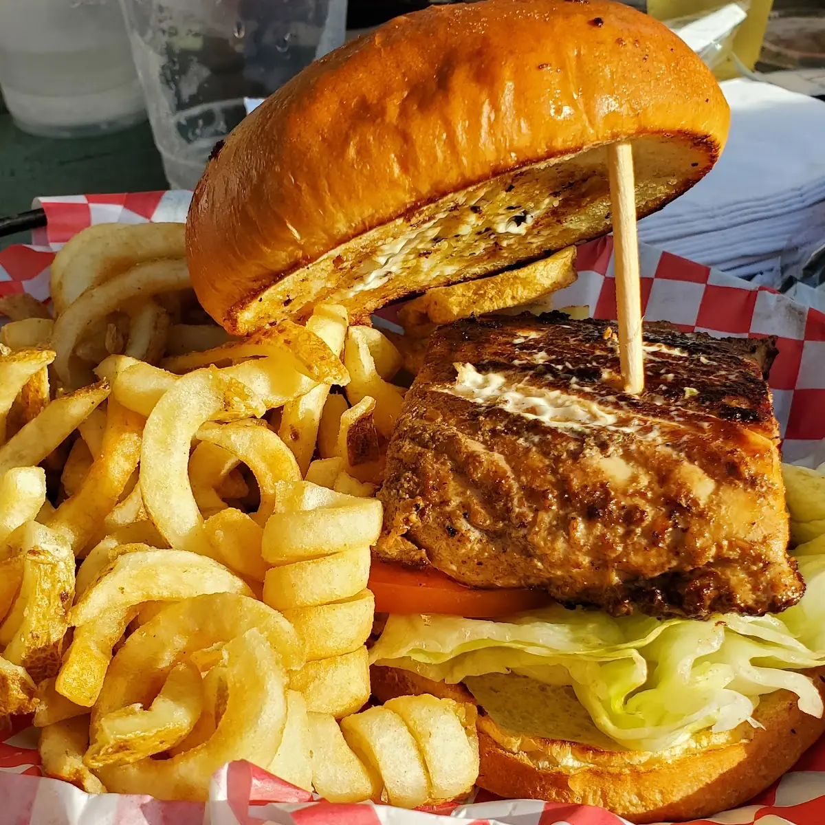Buck's Jerk Fish Sandwich
