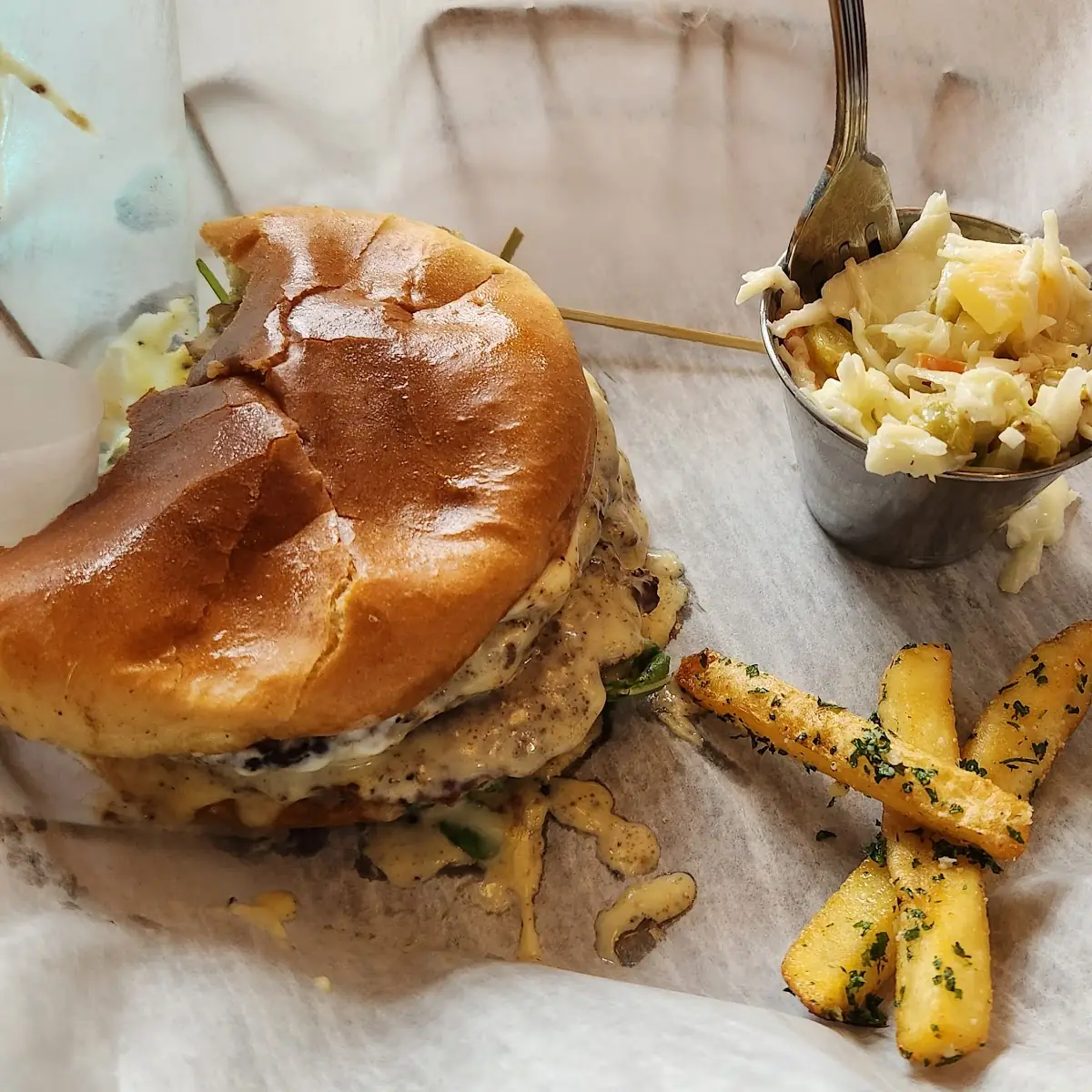 Mushroom Burger with Brie