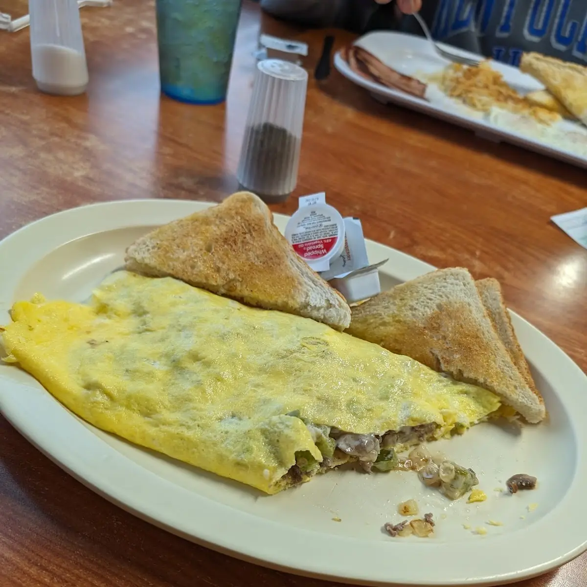 Three Egg Philly Cheese Steak Omelette