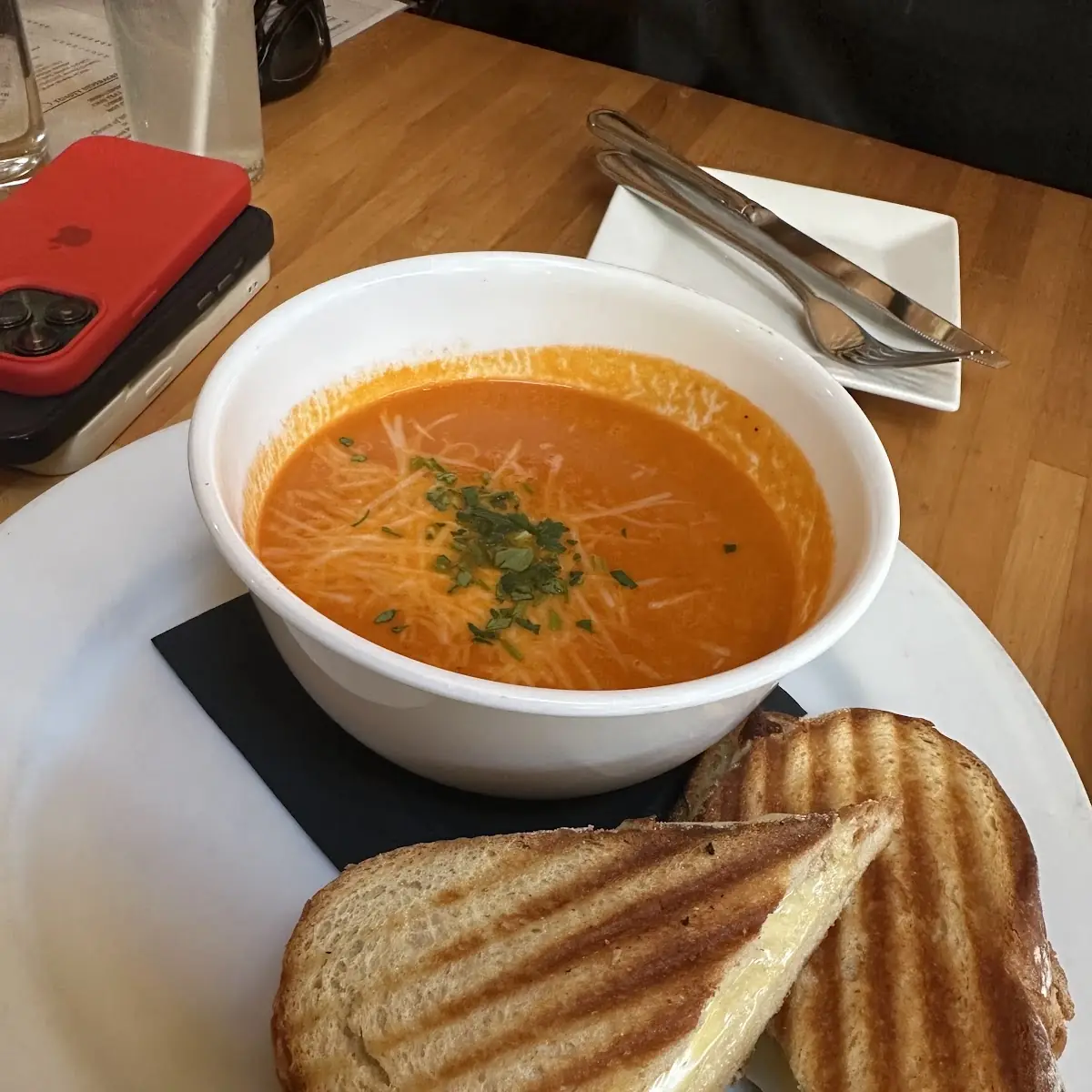 Tomato Bisque and Grilled Cheese