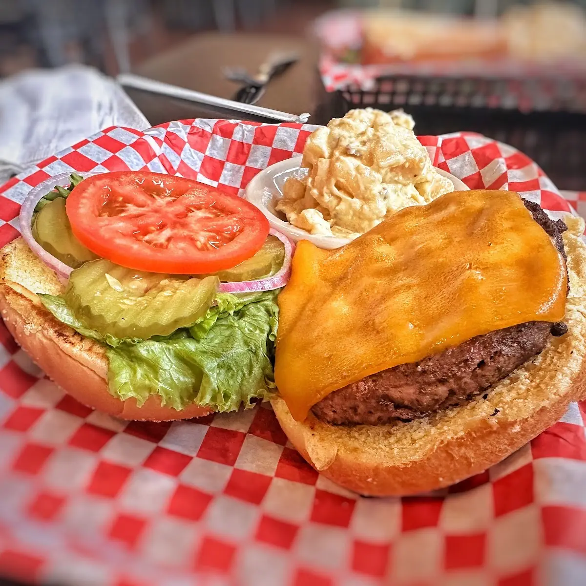 Basic Burger with Cheddar Cheese