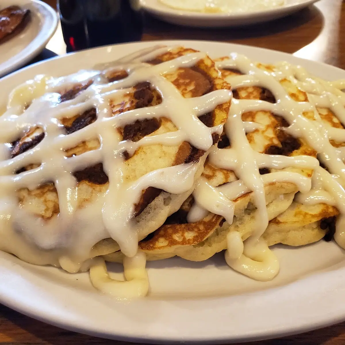 Pumpkin Swirl Pancakes with Icing