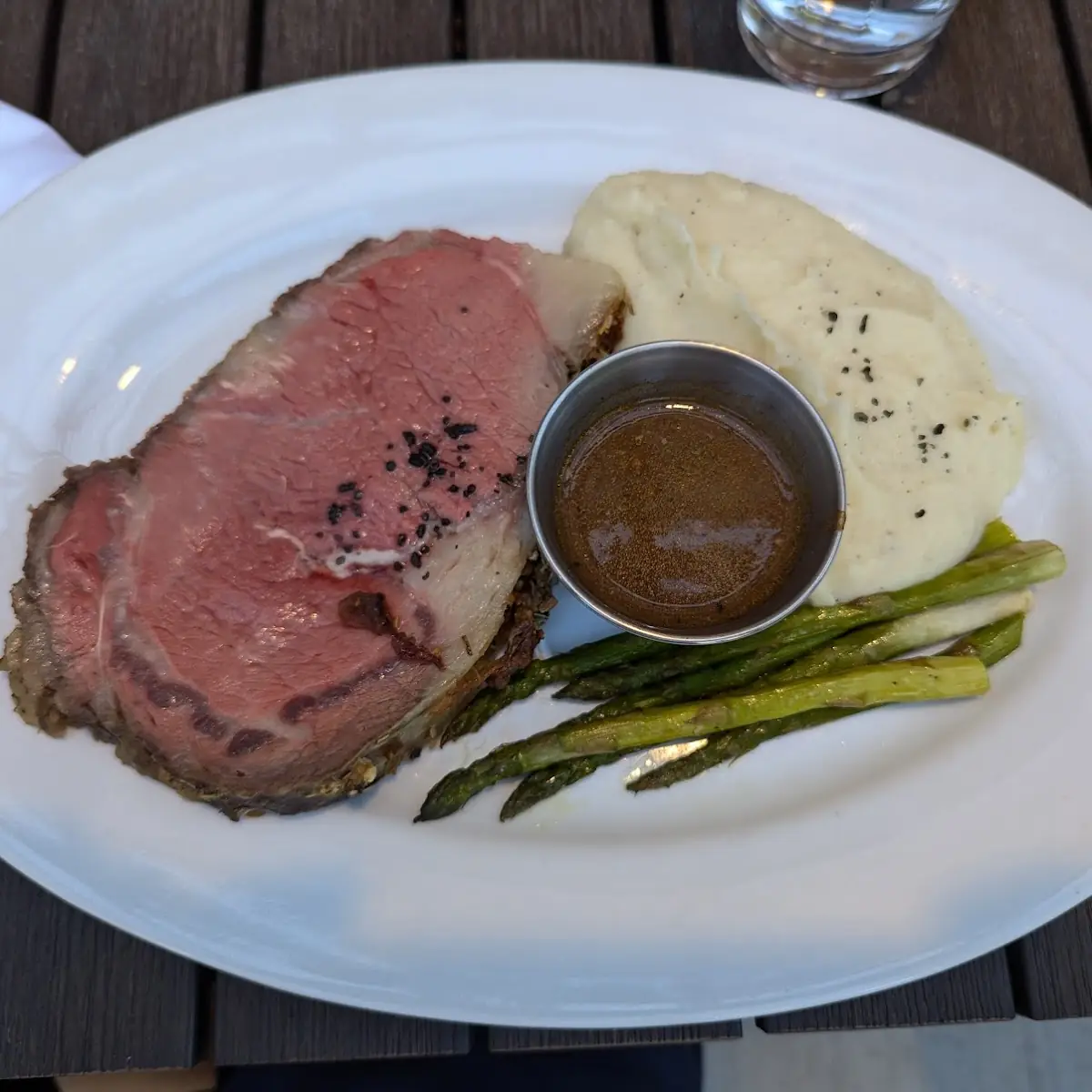 Prime Rib with Mashed Potatoes