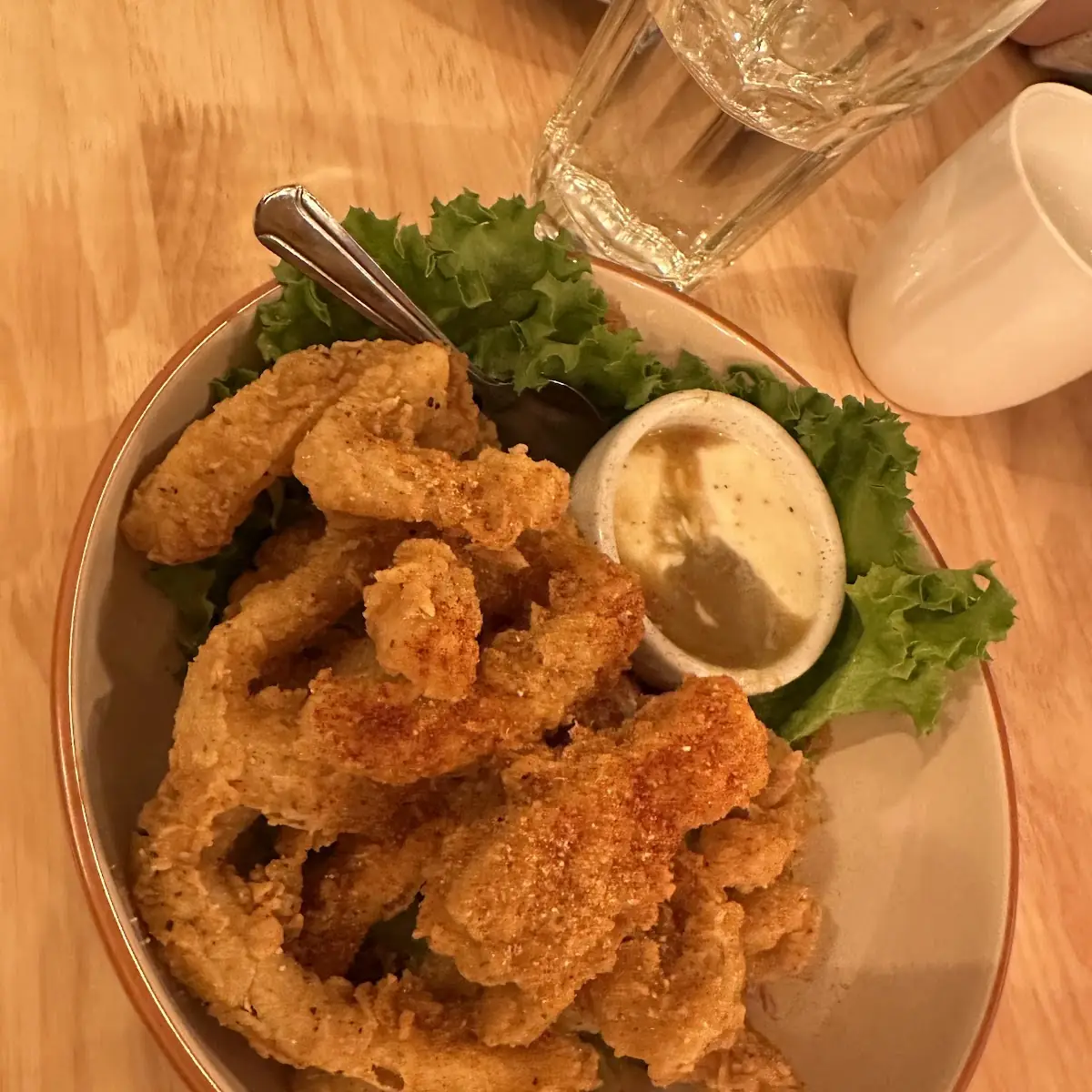 crispy tom yum calamari ปลาหมึกคลุกฝุ่น