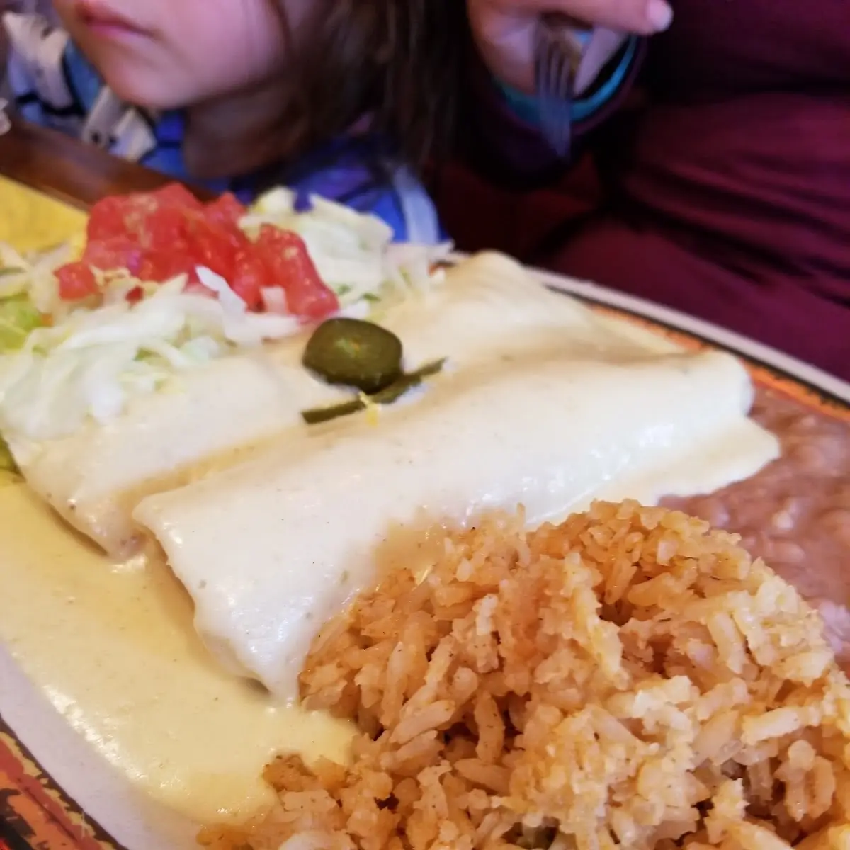 Cheese Enchiladas and Mexican Rice