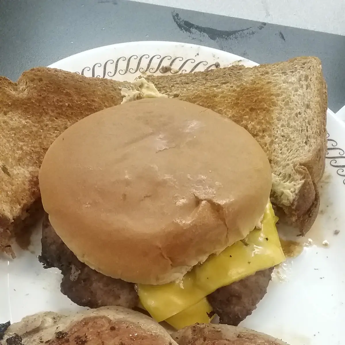 Pork Chops with Cheese Burger
