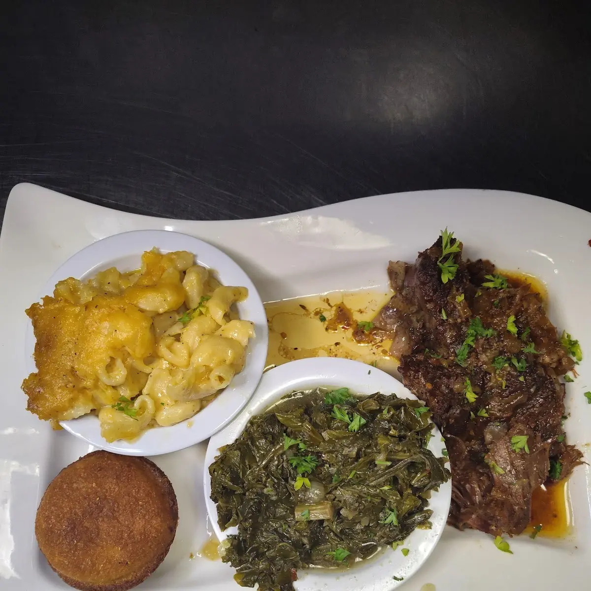 Pot Roast Mac and Cheese Cornbread