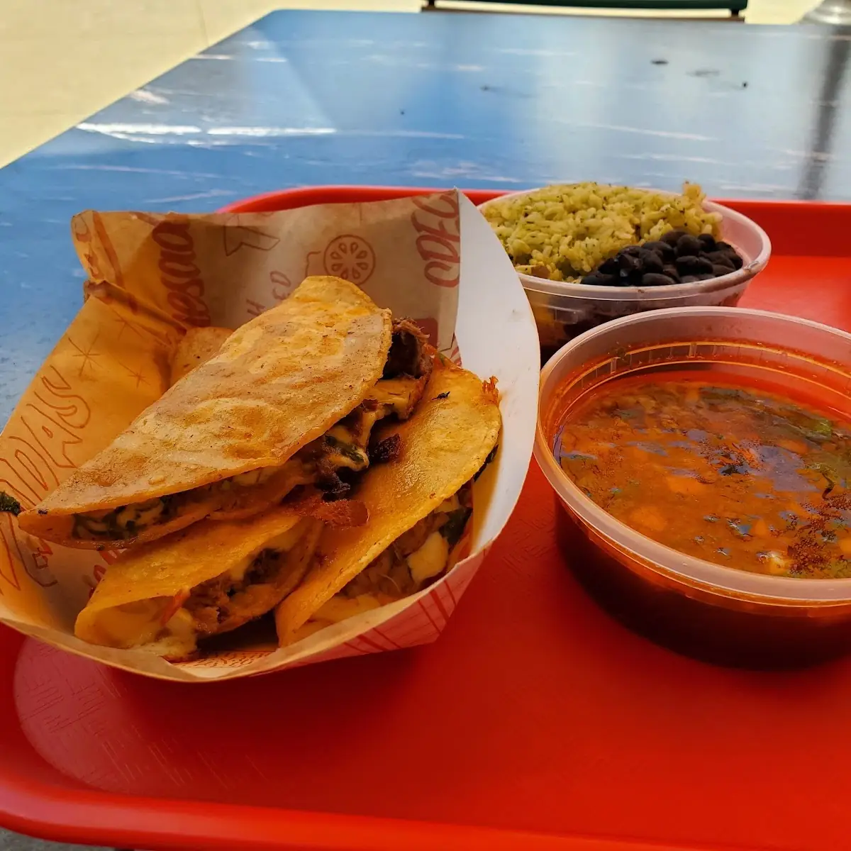 Braised Beef Taco w Rice and Beans