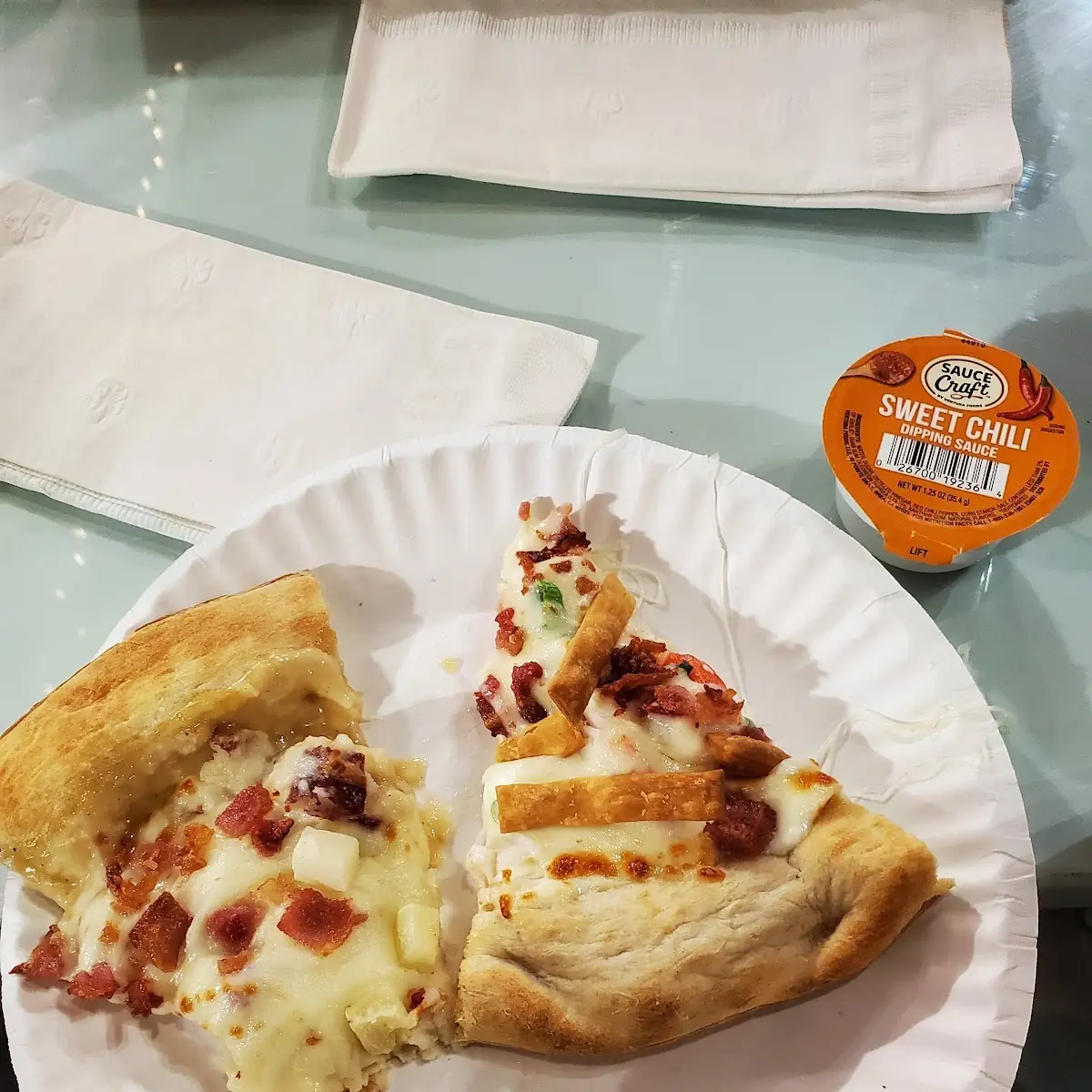Mashed Potato Pizza and Crab Rangoon Pizza