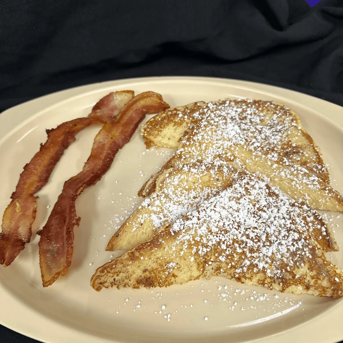 French Toast with Bacon Eggs