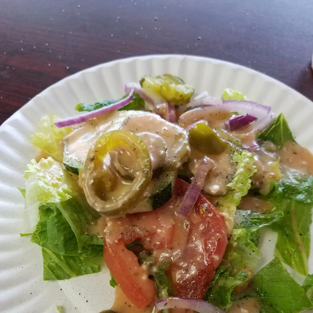 With Small House Salad