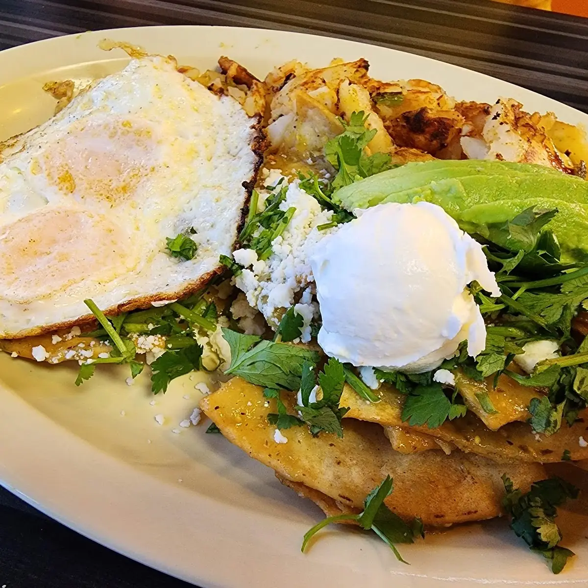 The Nook's Green Chilaquiles
