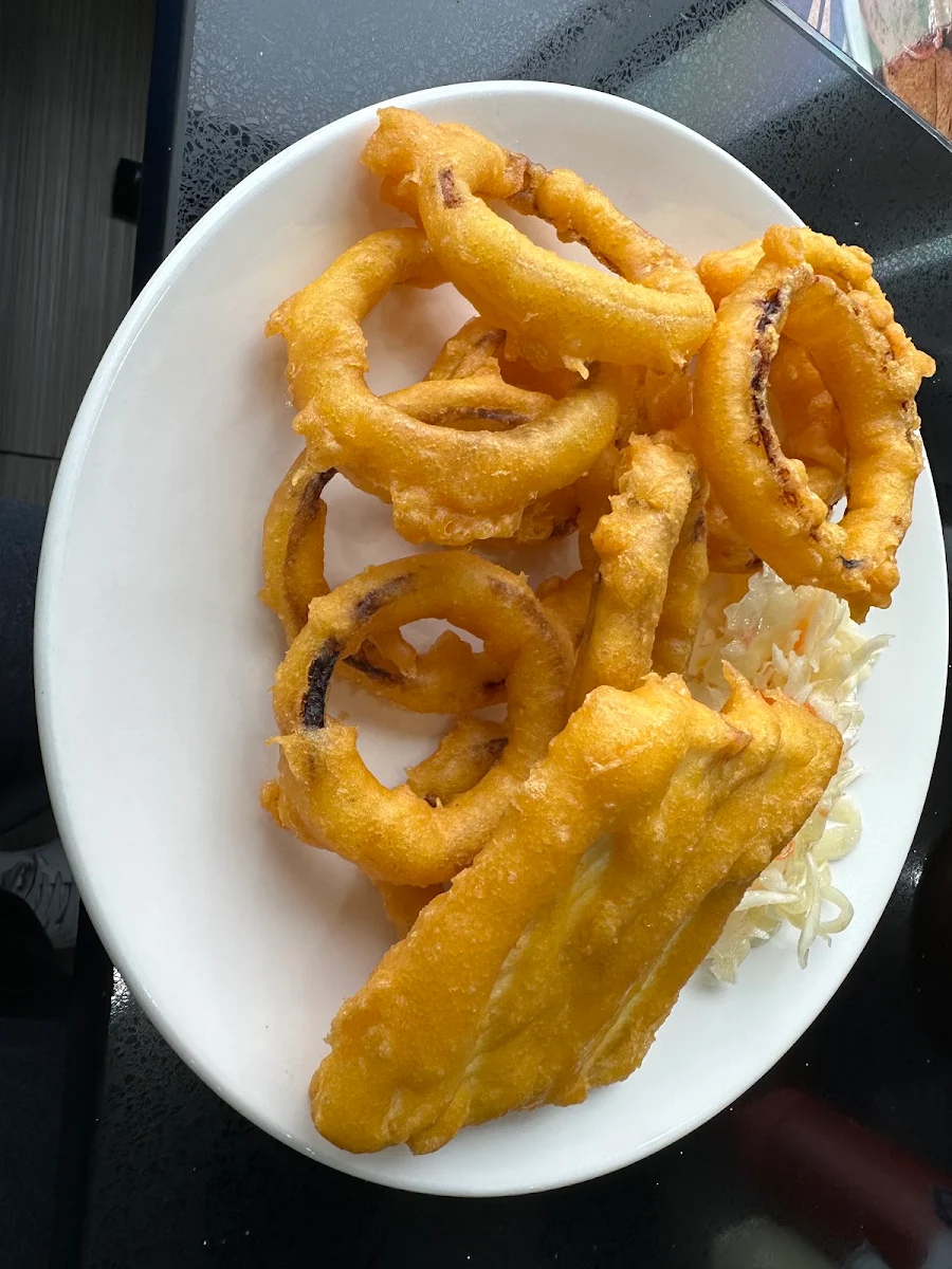Halibut Fish and Onions Rings