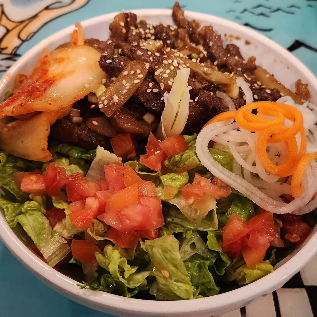 Bulgogi Beef on Salad Rice