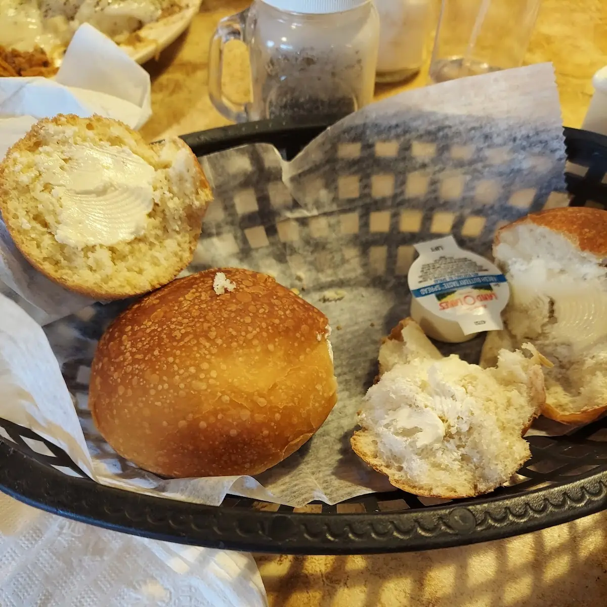 Cornbread Muffin and a Roll