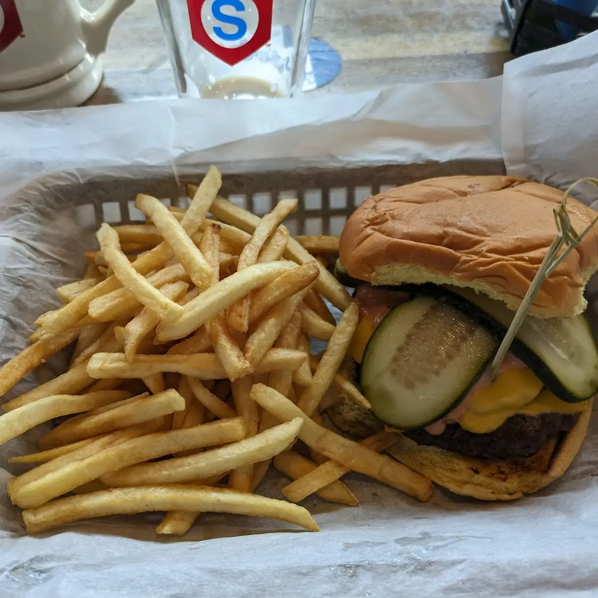 Double Cheese Burger with Fries