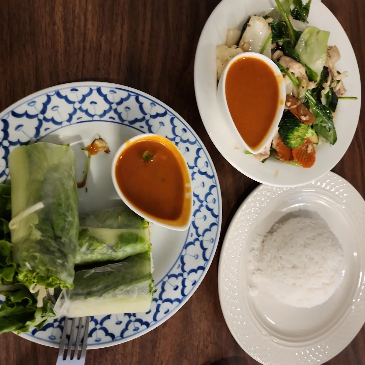 Garlic Chicken and Fresh Spring Rolls