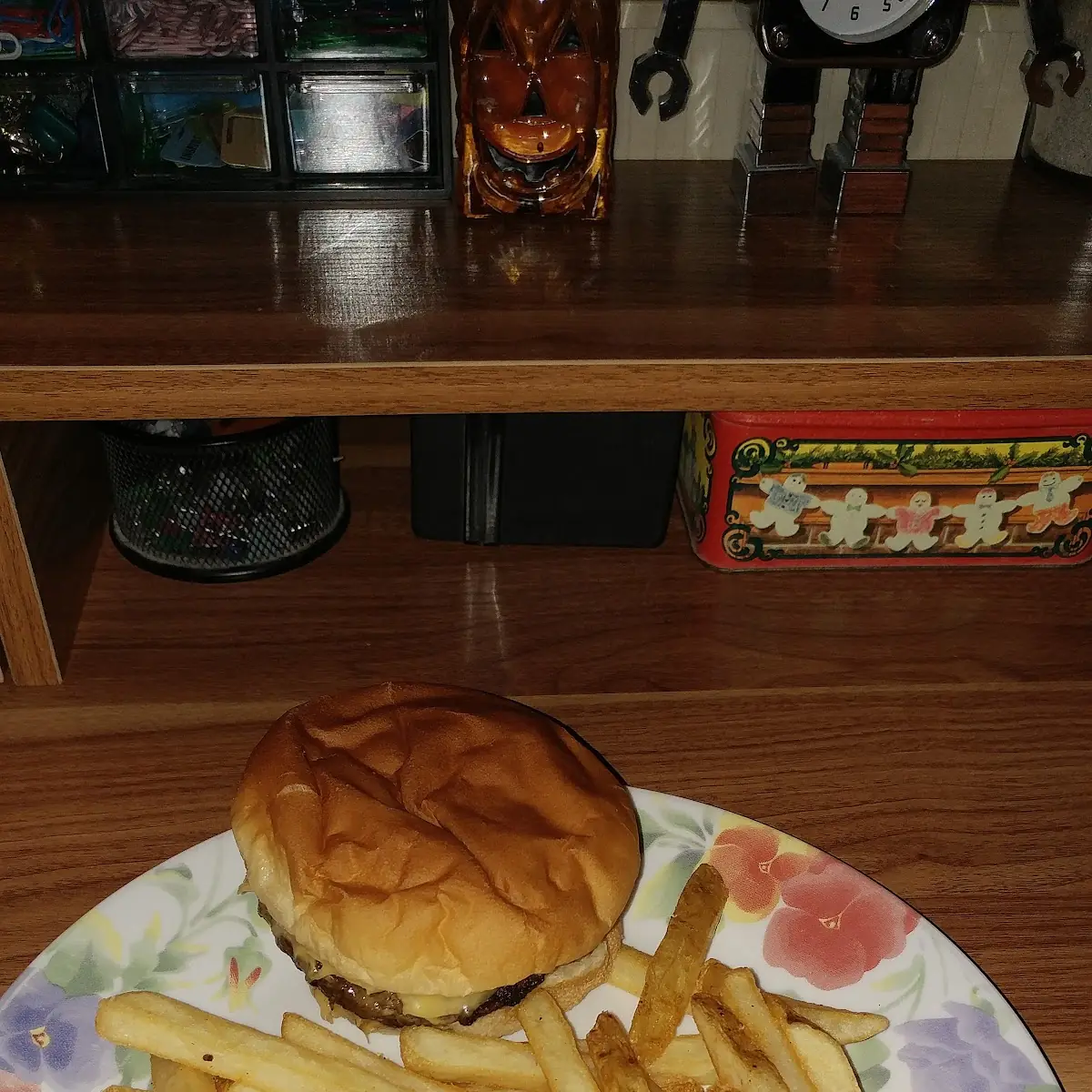 Huge Burger and Fries