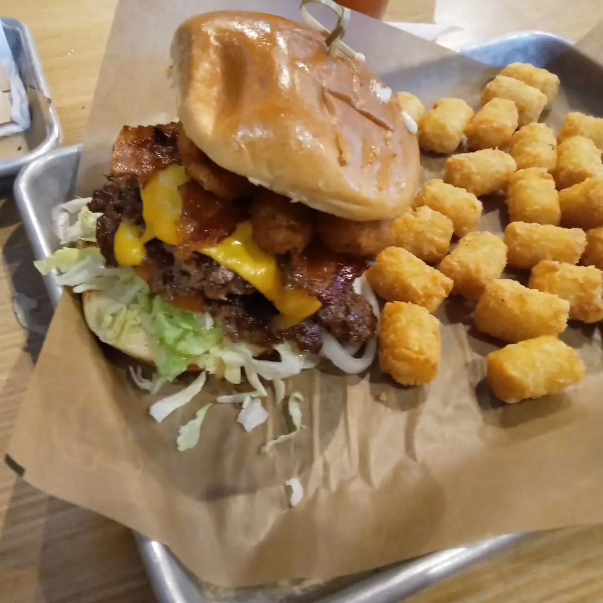 Cheese Curd Bacon Burger