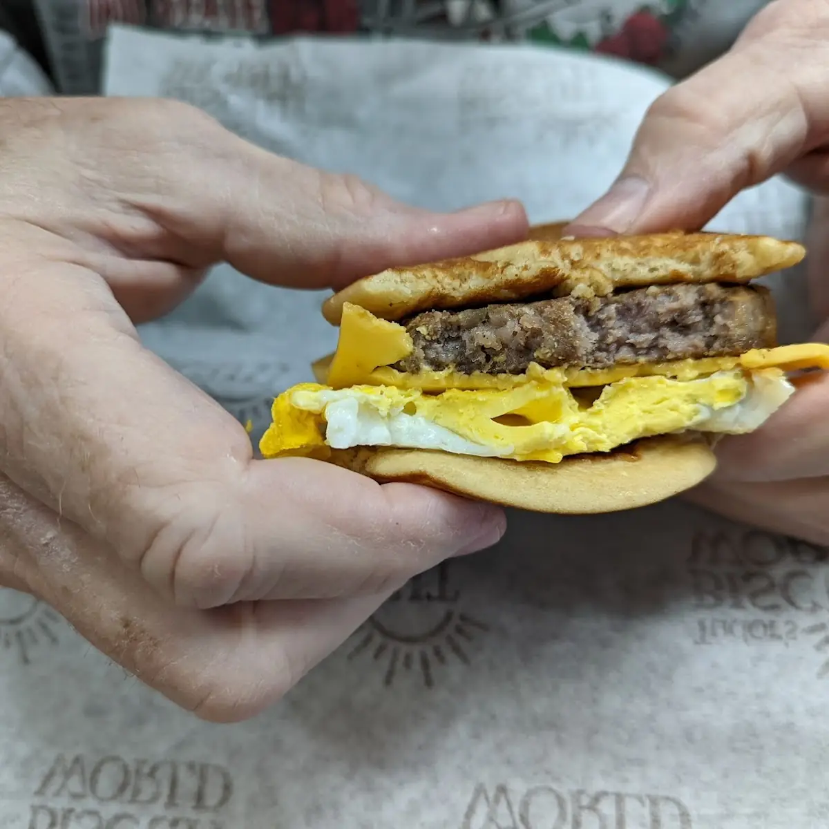 Flapjack Breakfast Sandwich