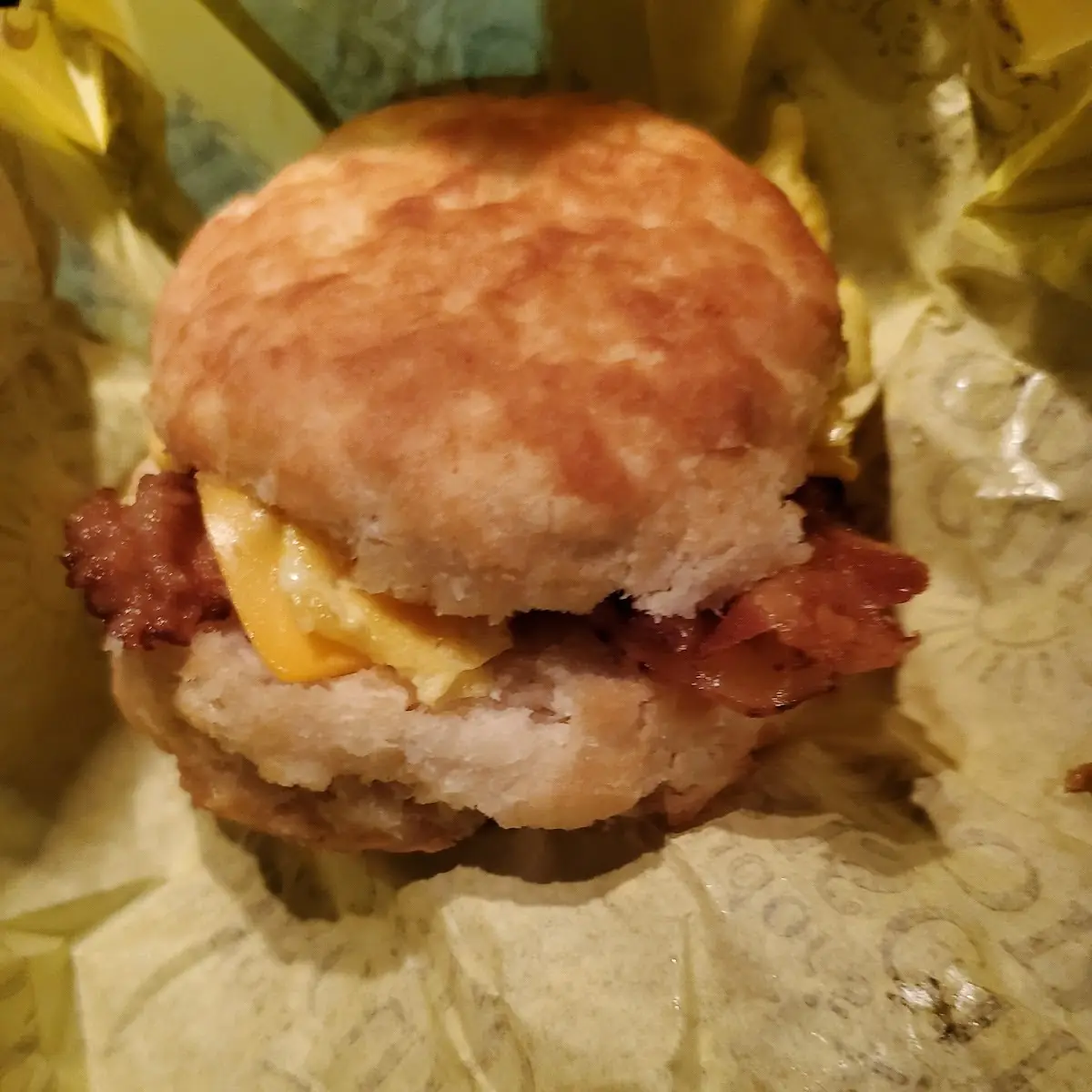 Mary B with Scrambled Eggs Bacon Egg & Cheese Biscuit