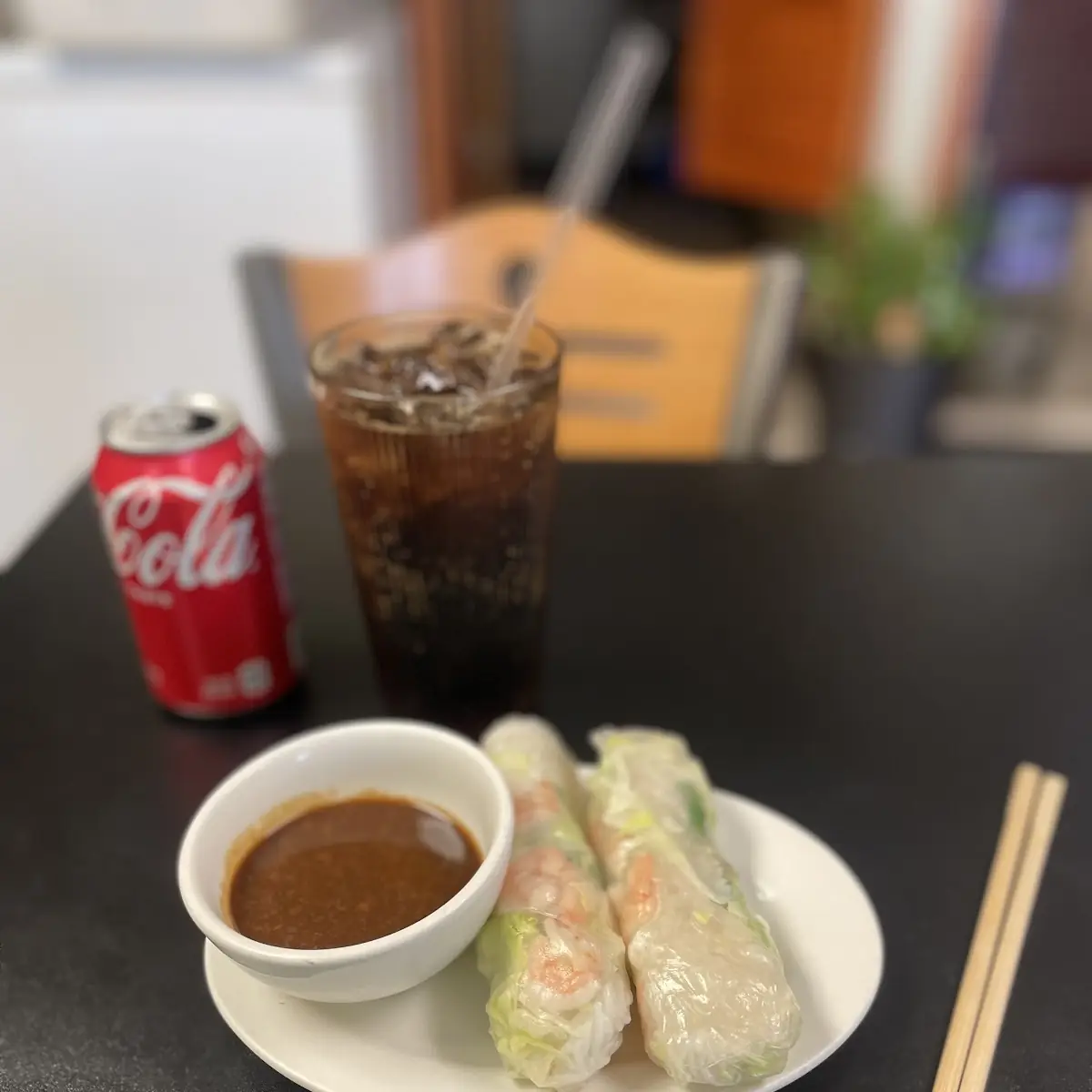 Spring Roll and Peanut Sauce