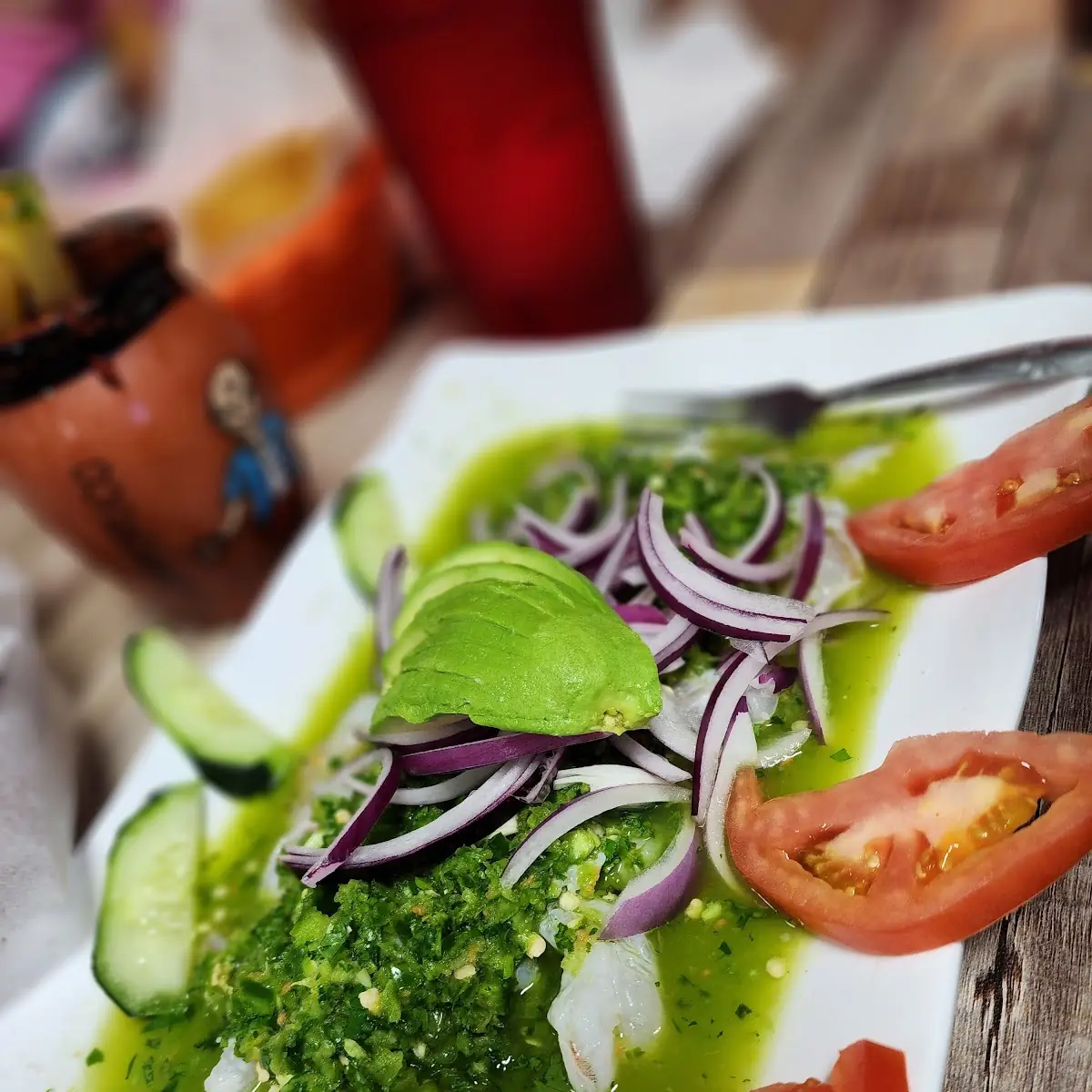 Tostada Ceviche Camarón
