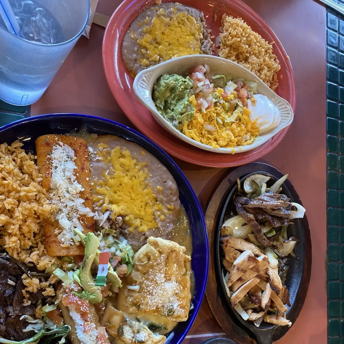 Chicken Taco and Cheese Enchilada Combination Fried Rice