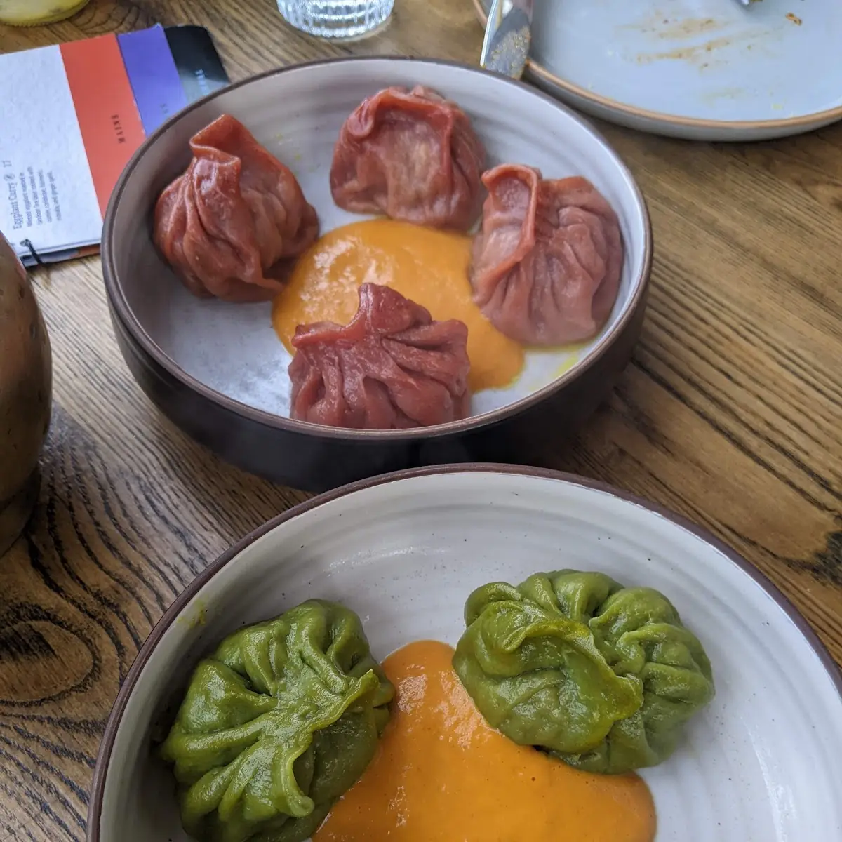 Steamed Vegetable Momos with Dipping Sauce