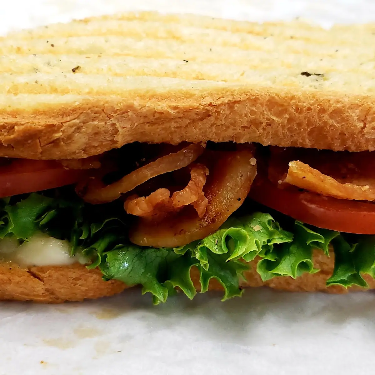 blt on Jalapeno Cheese Bread