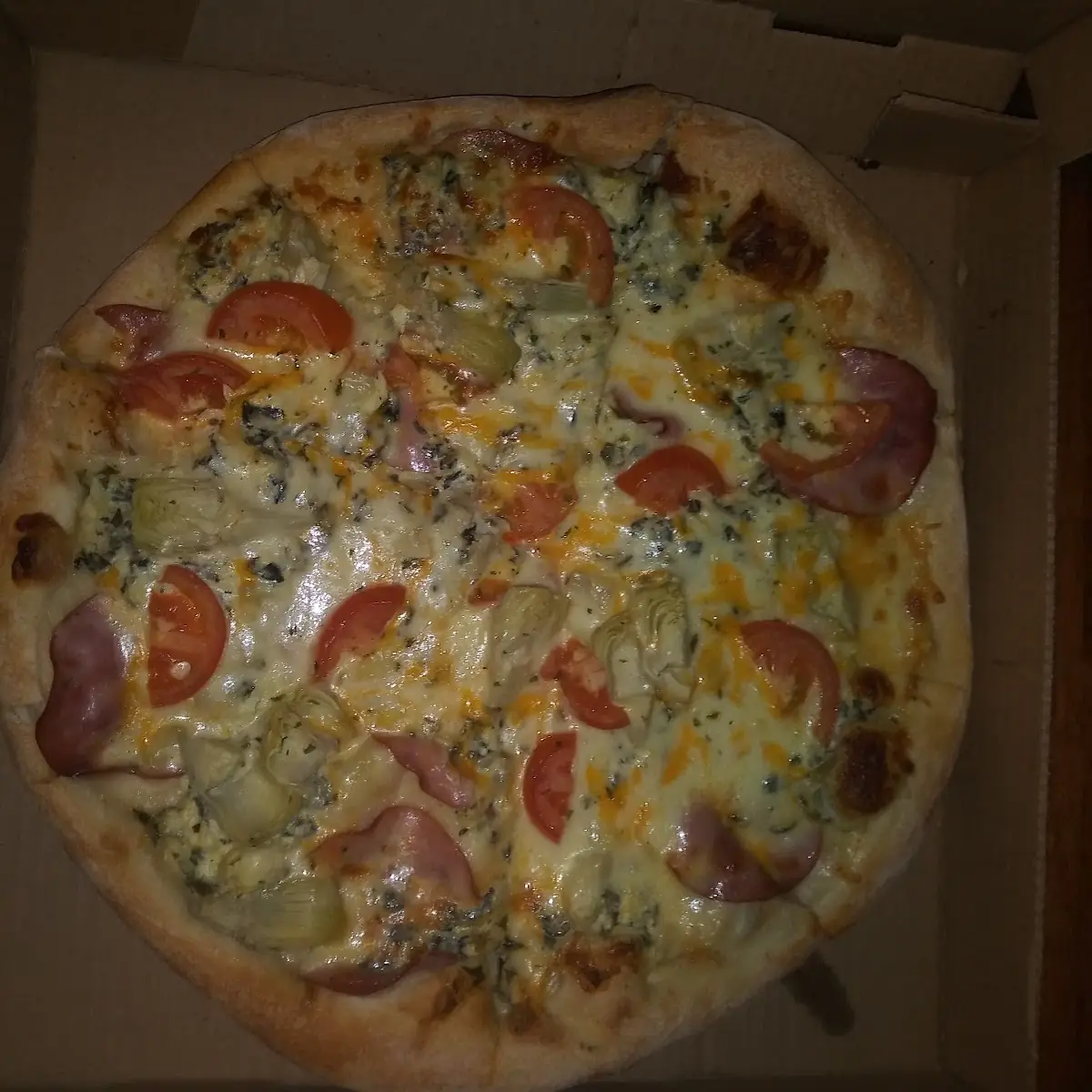 Lady a w Canadian Bacon Pizza