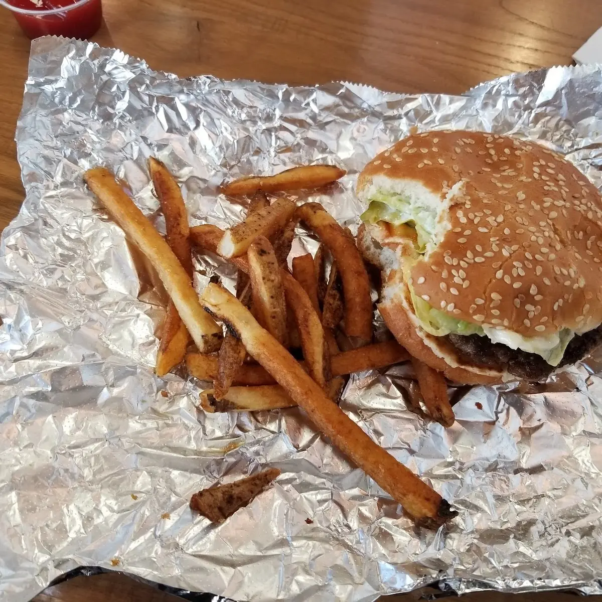 Cheese Burger and Fries